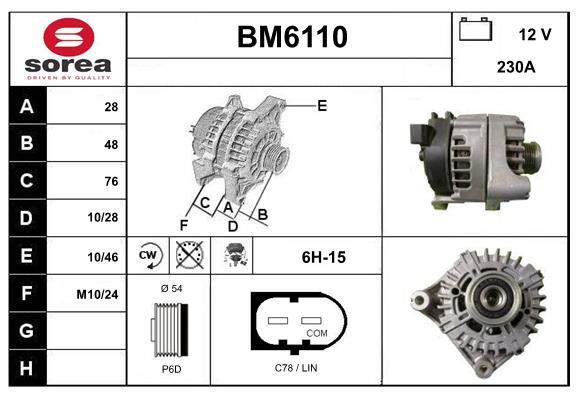 Alternateur SERA BM6110