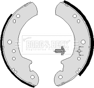 Jeu de mâchoires de frein BORG & BECK BBS6008