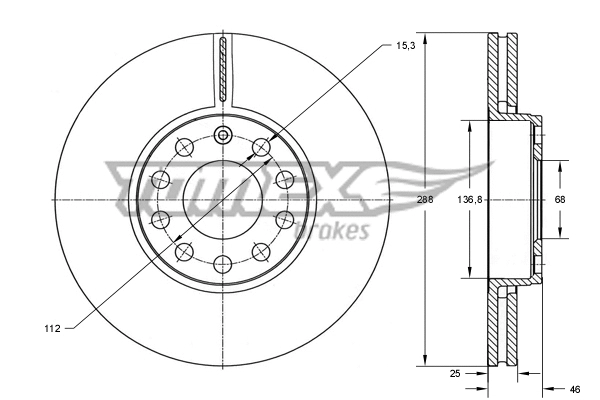 Disque de frein TOMEX Brakes TX 70-14