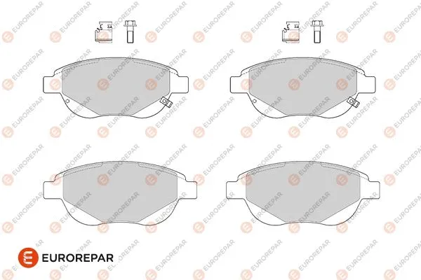 Kit de plaquettes de frein, frein à disque EUROREPAR 1682309980
