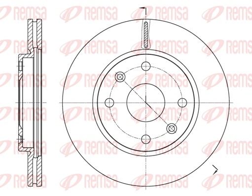 Disque de frein REMSA 61813.10