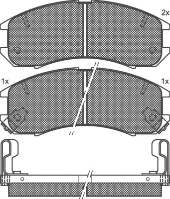 Kit de plaquettes de frein, frein à disque Technika 01143