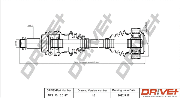 Arbre de transmission Dr!ve+ DP2110.10.0127