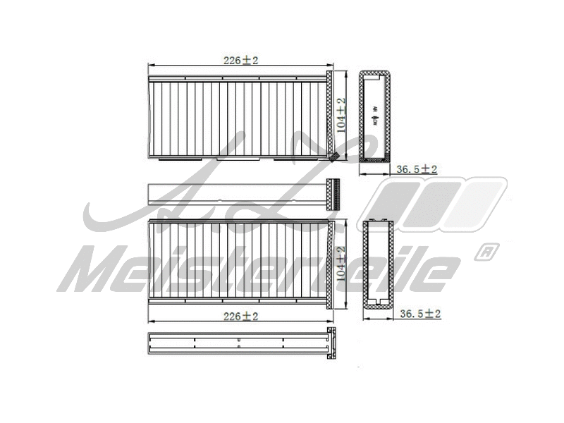 Filtre, air de l'habitacle A.Z. Meisterteile AZMT-41-010-1604