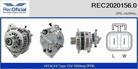 Alternateur RECOFICIAL REC2020156.0