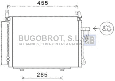 Condenseur, climatisation BUGOBROT 62-HY5245