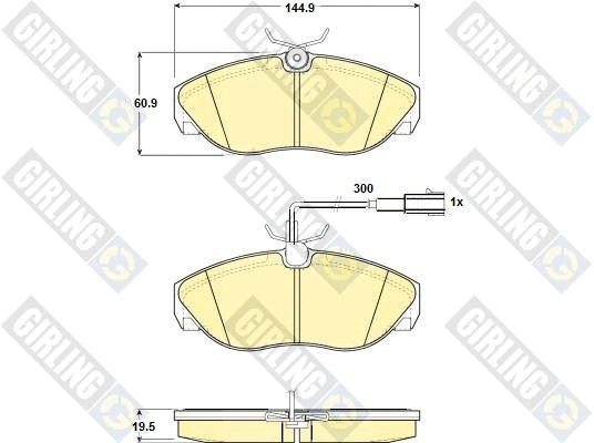 Kit de plaquettes de frein, frein à disque GIRLING 6114251