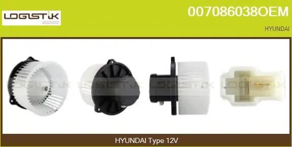 Pulseur d'air habitacle LGK 007086038OEM