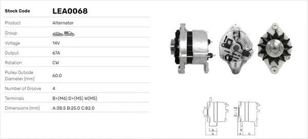 Alternateur LUSA LEA0068