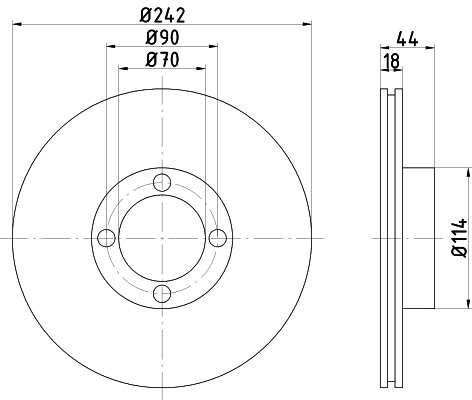 Disque de frein MINTEX MDC712