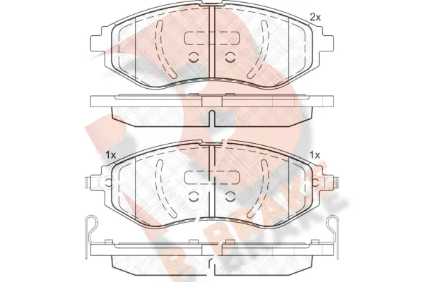 Kit de plaquettes de frein, frein à disque R BRAKE RB2040