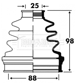 Jeu de joints-soufflets, arbre de commande BORG & BECK BCB2849