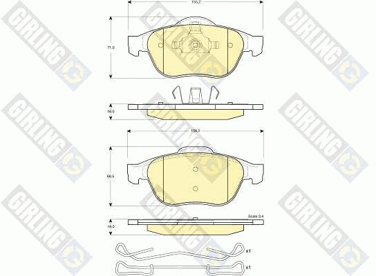 Kit de freins, frein à disques GIRLING 6411802