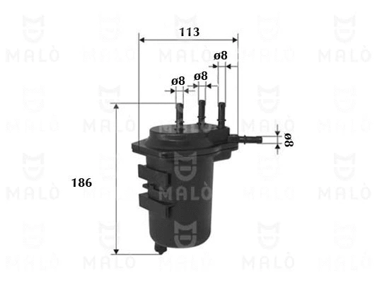 Filtre à carburant AKRON-MALÒ 1520019