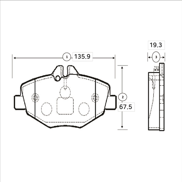 Kit de plaquettes de frein, frein à disque CTR GK0077