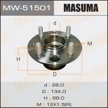Kit de roulements de roue MASUMA MW-51501