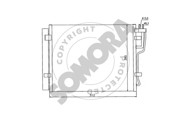 Condenseur, climatisation SOMORA 138060A