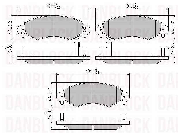 Kit de plaquettes de frein, frein à disque DANBLOCK DB 510367