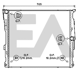 Radiateur, refroidissement du moteur EACLIMA 31R07117