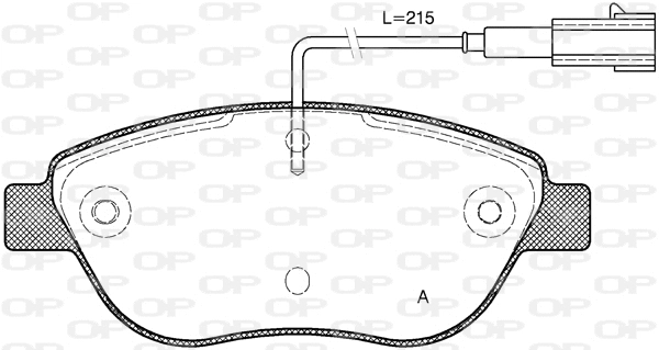 Kit de plaquettes de frein, frein à disque OPEN PARTS BPA0859.45