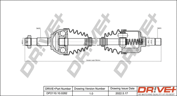 Arbre de transmission Dr!ve+ DP2110.10.0282