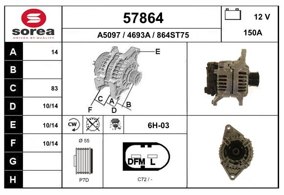 Alternateur EAI 57864