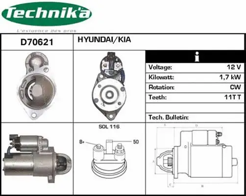 Démarreur Technika D70621