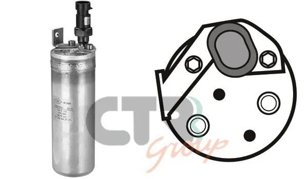 Filtre déshydratant, climatisation CTR 1211389