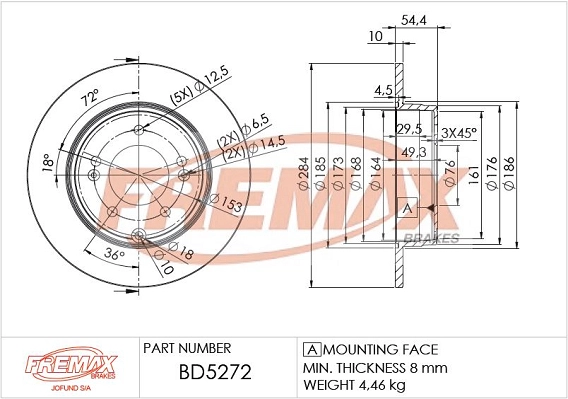 Disque de frein FREMAX BD-5272