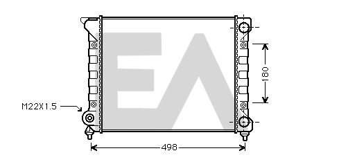 Radiateur, refroidissement du moteur EACLIMA 31R77028