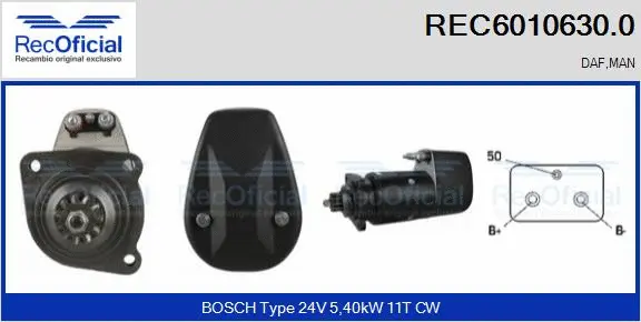 Démarreur RECOFICIAL REC6010630.0