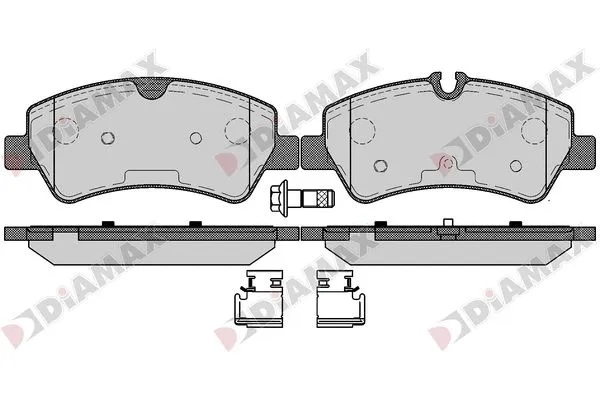 Kit de plaquettes de frein, frein à disque DIAMAX N09677