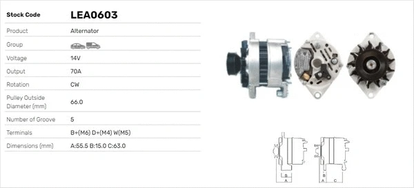 Alternateur LUSA LEA0603