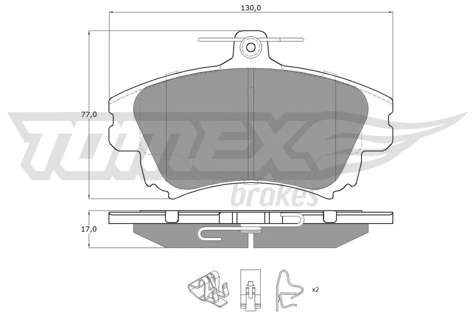 Kit de plaquettes de frein, frein à disque TOMEX Brakes TX 14-03