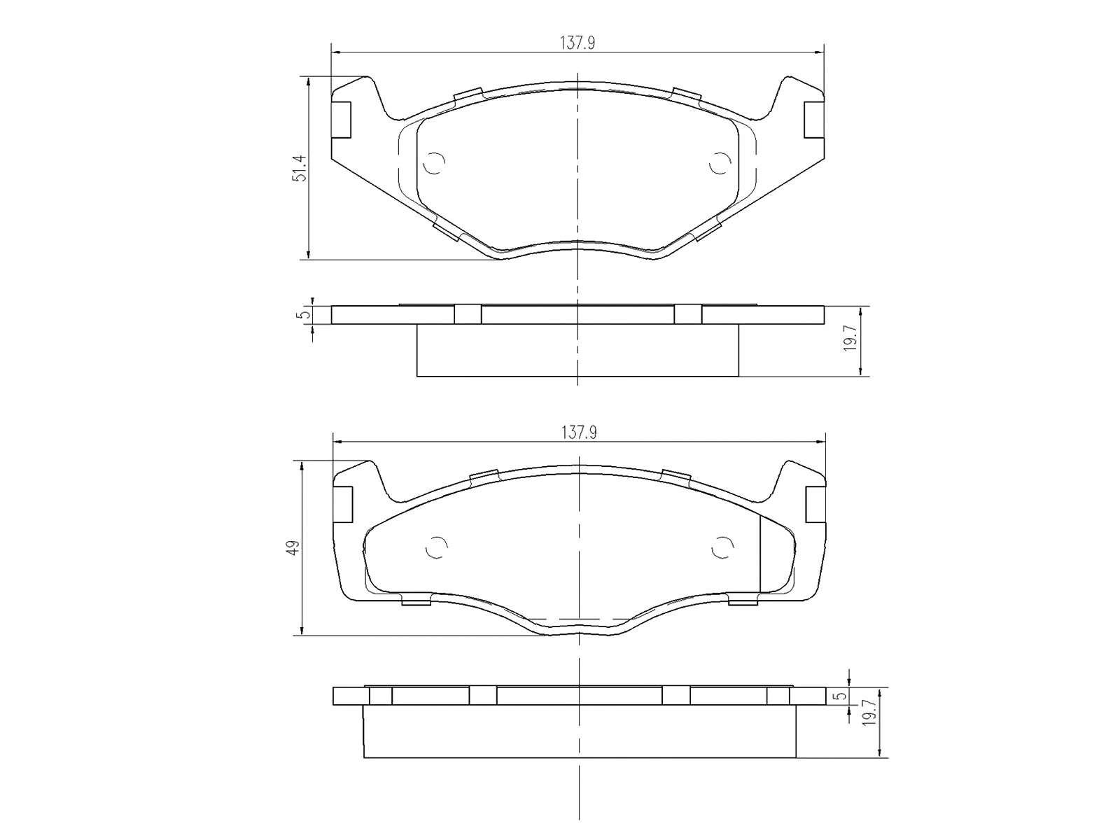 Kit de plaquettes de frein, frein à disque A.Z. Meisterteile AZMT-44-022-1325