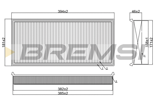 Filtre à air BREMSI FA0112