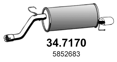 Silencieux arrière ASSO 34.7170