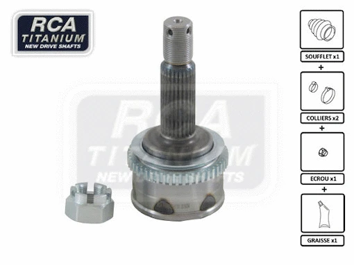 Jeu de joints, arbre de transmission RCA FRANCE HY101