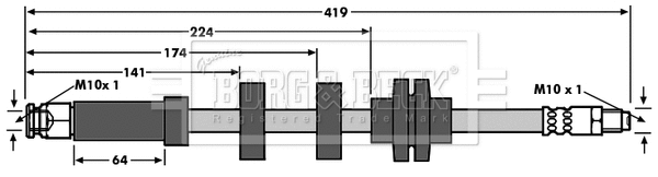 Flexible de frein BORG & BECK BBH6646