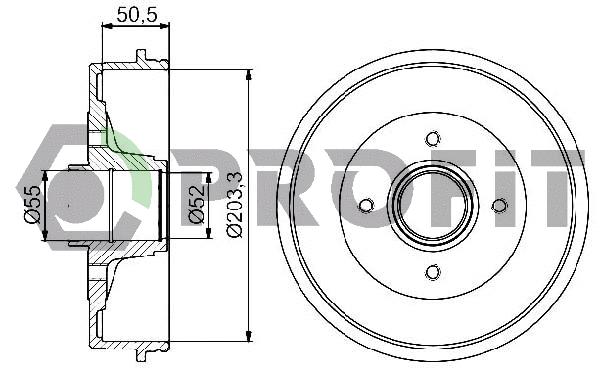Tambour de frein PROFIT 5020-0072