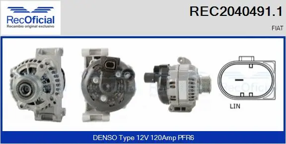 Alternateur RECOFICIAL REC2040491.1