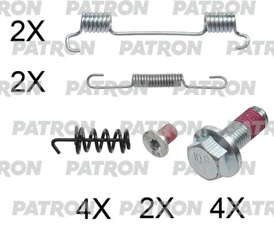 Kit d'accessoires, mâchoires de frein de stationnement PATRON PSRK0199
