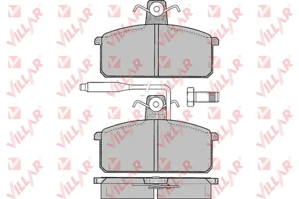 Kit de plaquettes de frein, frein à disque VILLAR 626.0099