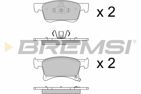Kit de plaquettes de frein, frein à disque BREMSI BP3644