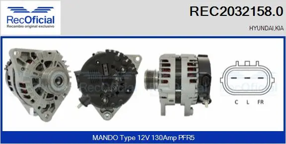 Alternateur RECOFICIAL REC2032158.0
