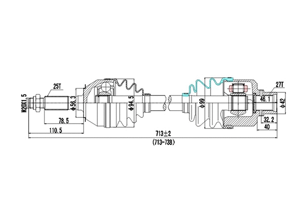 Arbre de transmission DYNAMATRIX DDS244006