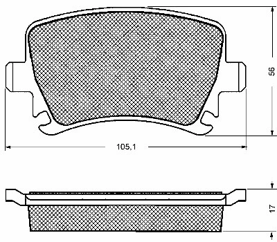 Kit de plaquettes de frein, frein à disque BSF 10687