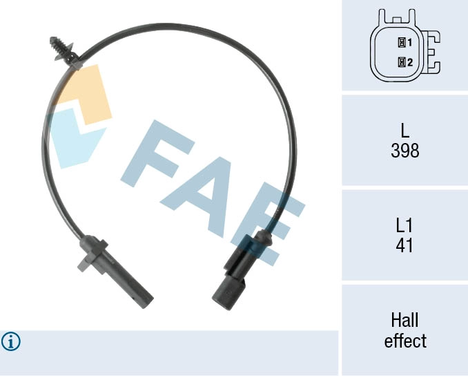 Capteur, vitesse de roue FAE 78570