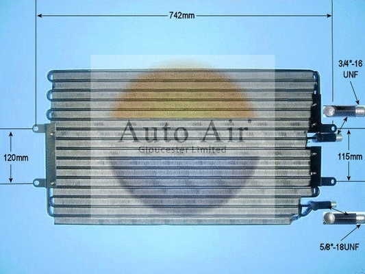 Condenseur, climatisation AUTO AIR GLOUCESTER 16-1277