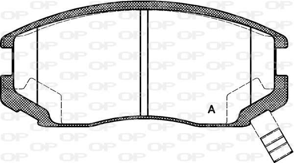 Kit de plaquettes de frein, frein à disque OPEN PARTS BPA0357.22